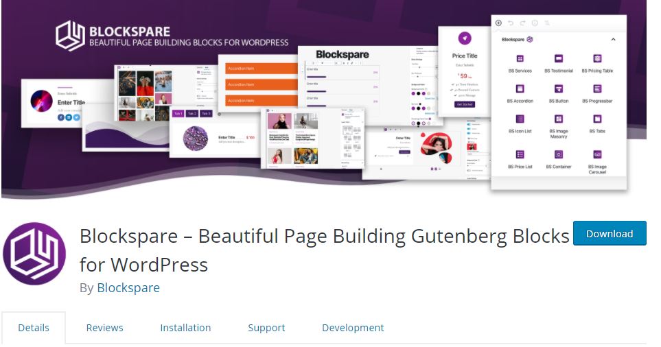 Gutenberg  Block Plugin for 2021- Blockspare Review